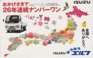 Télécarte JAPON - CAMION  ISUZU - TRUCK Bird Butterfly JAPAN phonecard - Foto 1 di 1