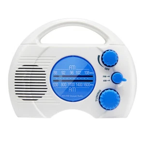 Hanging Radio AM FM Portable Waterproof Shower Handle For Beach Manual Operation - Picture 1 of 11