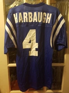 VINTAGE Jim Harbaugh Indianapolis Colts Jersey Sz 40 Michigan Wolverines U of M - Picture 1 of 9