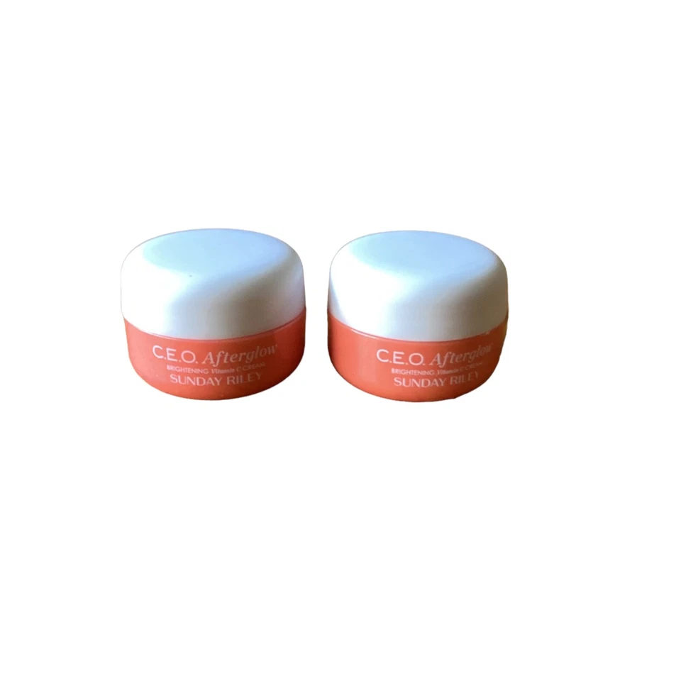 SUNDAY RILEY C.E.O. AFTERGLOW BRIGHTENING CREAM (2 Travel Sizes/.3oz each/NWOB) - Image 1 of 1
