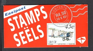 M25840 South Africa 1993 SGSB24b Aviation booklet back information in red box - Picture 1 of 1