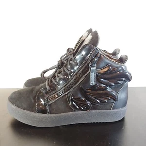 Giuseppe Zanotti Sneakers Rare Black Blue Velvet Cruel Wings Donna Size 6 US - Picture 1 of 8