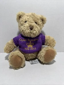 DOUGIE OSO CON REINA ELIZABETH 1926-2022 SUÉTER PELUCHE QUILLA JUGUETES - Imagen 1 de 3