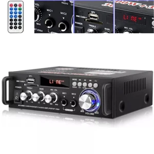600W Bluetooth 5.0 Mini Verstärker HiFi Power Audio Stereo Bass USB MP3 FM Radio - Bild 1 von 12