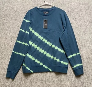Original Use Shirt Mens M Blue Green Tie Dye Long Sleeve Regular Fit Pullover - Picture 1 of 12