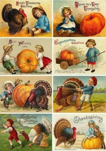 THANKSGIVING GREETINGS PAPER FOR DECOUPAGE/CRAFT BY EUROPEAN EXCELLENCY LMTD. - Picture 1 of 1
