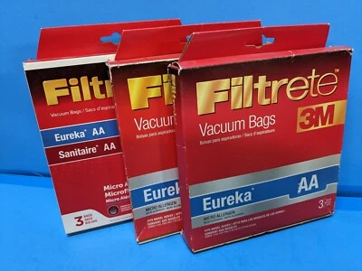 FILTRETE 3M VAC BAGS 3PK EUREKA AA ALLERGEN 4100,4300-4600,5180,S4170* lot of 3 - Image 1 of 3