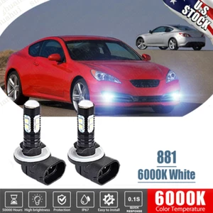 2Pcs 881 H27W/2 70W 8000LM White 6000K LED Fog Light Running Bulbs Super Bright - Bild 1 von 13