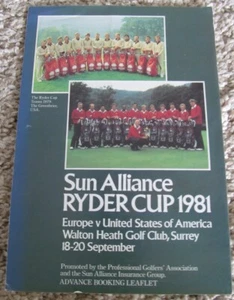 RYDER CUP 1981 VOLANTINO PRENOTAZIONE ANTICIPATA OTTIME CONDIZIONI - Foto 1 di 6
