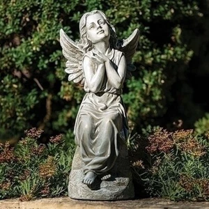 ANGEL IN PRAYER GARDEN STATUE - GARDEN SCULPTURE - Picture 1 of 1