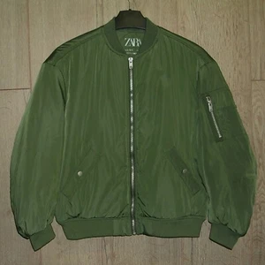 Zara Boys Khaki Green Bomber Jacket Rain Coat Age 8-9 134cm - Picture 1 of 2