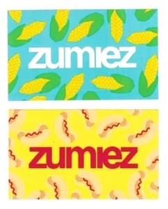 ZWEI VERSCHIEDENE ZUMIEZ AUFKLEBER ~ 3" Skateboarding Snowboarding Sticker Aufkleber NEU - Bild 1 von 1