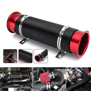 Universal 3'' Flexible Car Cold Air Intake Hose Filter Pipe Telescopic Tube - Picture 1 of 6