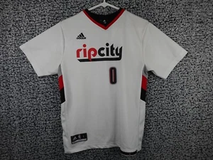 Damian Lillard Adidas NBA Portland Trail Blazers Rip City Jersey Young Kids Sz L - Picture 1 of 11