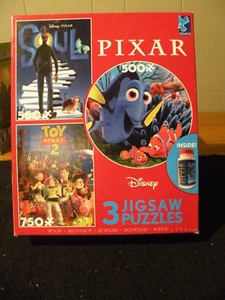 CEACO PIXAR PUZZLE 3 PACK NEW IN BOX   SOUL /  TOY STORY 2  /  DORY - Picture 1 of 4
