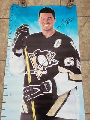 Pittsburgh Penguins VINTAGE POSTER Mario Lemieux Growth Chart Measure Up UPMC 11 - Image 1 of 4