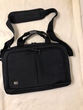 Swiss Wenger Black Laptop Bag Tablet Case Briefcase 