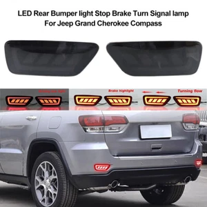 For 2011 - 2021 Jeep Grand Cherokee LED Rear Fog Light Rear Bumper Fog Lamp Kit - Picture 1 of 9