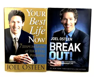 Joel Osteen Religious Books Lot 2 Hardcover Self Help Break Out Your Best Life - Imagen 1 de 20