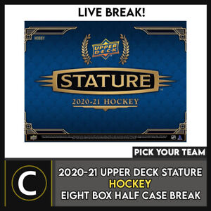 2020-21 UPPER DECK STATURE 8 BOX (HALF CASE)  #H1584 - PICK YOUR TEAM -