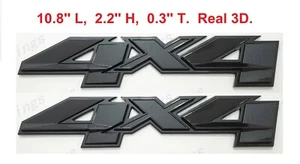 2PCS Gloss Black 3D 4x4 Bed Rear Emblems Badges Decal Fit Silverado GMC Sierra - Bild 1 von 11