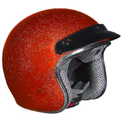 Casco de metal rojo escama L 3/4 de KALI con 3 viseras a presión ligero grande Harley Foto 1 de 4