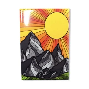 Mountain Magnet Psychedelic Nature Art Gifts and Kitchen Home Decor - Picture 1 of 12