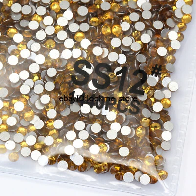 1440 piezas 3 mm (ss12) Cristal Vidrio Estrás Piedras Planas Gemas Arte en Uñas Artesanías Decoración Foto 1 de 4