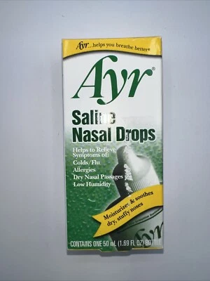 Ayr Saline Nasal Drops , 1.69 oz 50 ml Exp 1/26 - Image 1 of 4