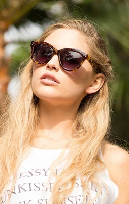 NUEVO QUAY Verano Fling Leop/Lentes Marrones Gafas de Sol  Foto 1 de 4