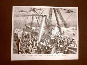 Il naufragio della nave Deutschland nel 1876 La nave Liverpool salva i naufraghi - Picture 1 of 1