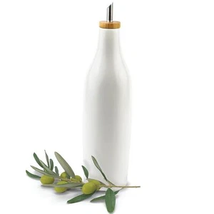 Ceramic Olive Oil Dispenser Bottle Vinegar Evoo Oil Soy Sauce Holder Minimalist - Picture 1 of 8