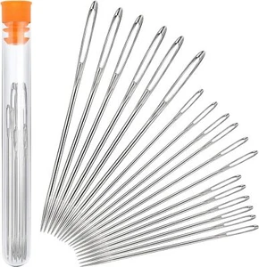 Large-Eye Needles Steel Yarn Knitting Sewing Darning Pointed - Picture 1 of 6