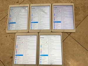 Lot 5 iPad 6th Gen 32gb 9.7" A1893 White Broken Screen Parts - Afbeelding 1 van 4