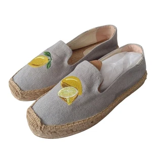 Soludos Seville Smoking Slipper in Zitronen 9 NEU blau gelb Espadrilles Slipper - Bild 1 von 8