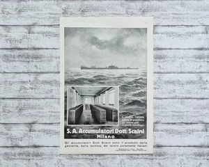 1930er Accumulatori Dott. Scaini Milano Reklame Italia Zeitschrift Vintage Retro - Picture 1 of 2