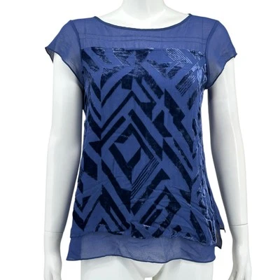 Top Casa Blanca Mercado Negro Mujer 6 Azul Terciopelo Transparente Hada Grunge Oficina Trabajo Foto 1 de 4