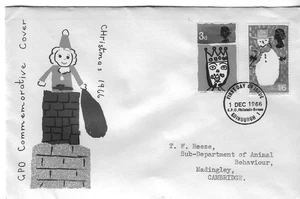 1966 FDC, SPECIAL CHRISTMAS COVER, SCOTLAND - Picture 1 of 2