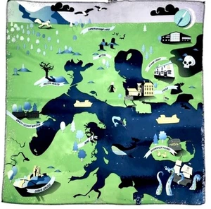 Exuberante Bufanda Mapa Tesoro Envoltura Nudo Cocina Halloween Octubre 2023 - NUEVO CON ETIQUETAS - Imagen 1 de 3