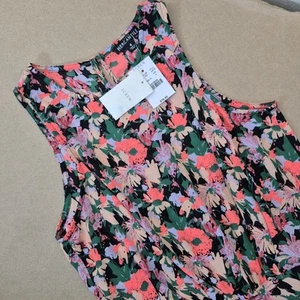 J. Crew Mercantile Dress Womens 4 Pink Floral Sleeveless Flounce Hem Lined NWT - Picture 1 of 10