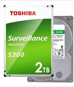 TOSHIBA S300 HARD DRIVE CCTV SURVEILLANCE HDD 2TB DVR NVR Disk Drive - Zdjęcie 1 z 2