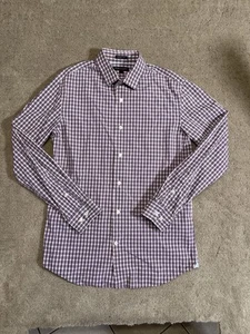 Camisa informal Banana Republic Grant Fit para hombre talla mediana a cuadros de algodón - Imagen 1 de 8