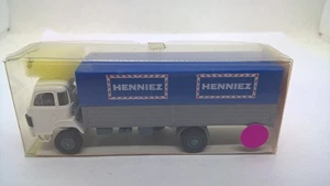 Roskopf 417 Saurer D290/330 plataforma/lona azul plata blanco HENNIEZ en embalaje original (32) - Imagen 1 de 4