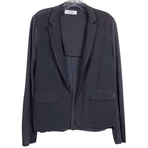 BAILEY 44 Jeera Blazer Jacket Size Small Silk Linen Mixed Media Raw Edge Black - Picture 1 of 16