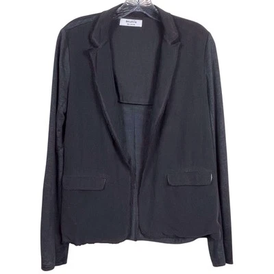 Blazer Chaqueta Bailey 44 Tejido Frente Abierto Talla Pequeña Negra Suave Informal Ropa de Trabajo Foto 1 de 4