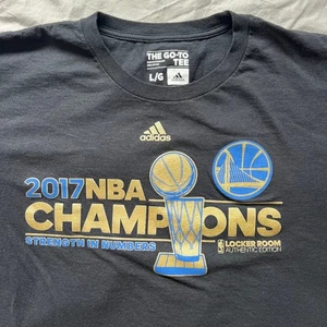 Golden State Warriors 2017 NBA Champions schwarzes T-Shirt Large Adidas Championship - Bild 1 von 10
