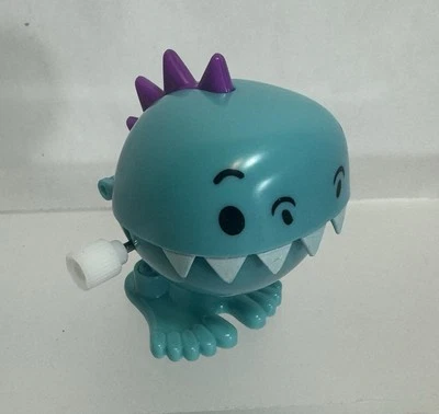 Oriental Trading Company Windup Dinosaurio Azul Teal Juguete Boca Movimientos Foto 1 de 4