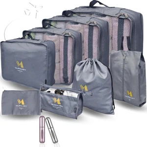 Cubi da imballaggio grigi per valigie [8 pezzi + 2 atomizzatori di profumo], - Foto 1 di 5