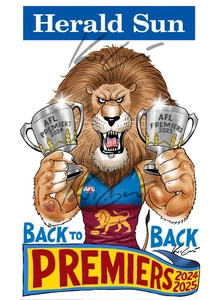 Laminated BRISBANE LIONS Champions 2025 AFL PREMIERS Giants posters 90x60 Footy - Picture 1 of 2