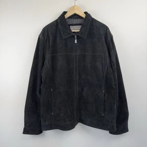Ben Sherman Jacket Men’s Size XL Real Leather Suede Bomber Harrington - Imagen 1 de 12